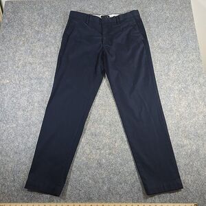 Banana Republic Classic Chinos Pants Mens 35 X 32 Navy Blue Trouser Office Slack